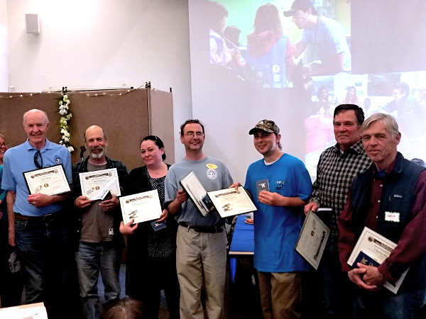 Volunteers who contributed many hours and in unique situations were recognized at the 2017 Annual Volunteer Appreciation Banquet held at the Don Edwards San Francisco Bay National Wildlife Refuge. Credit Colter Cook.